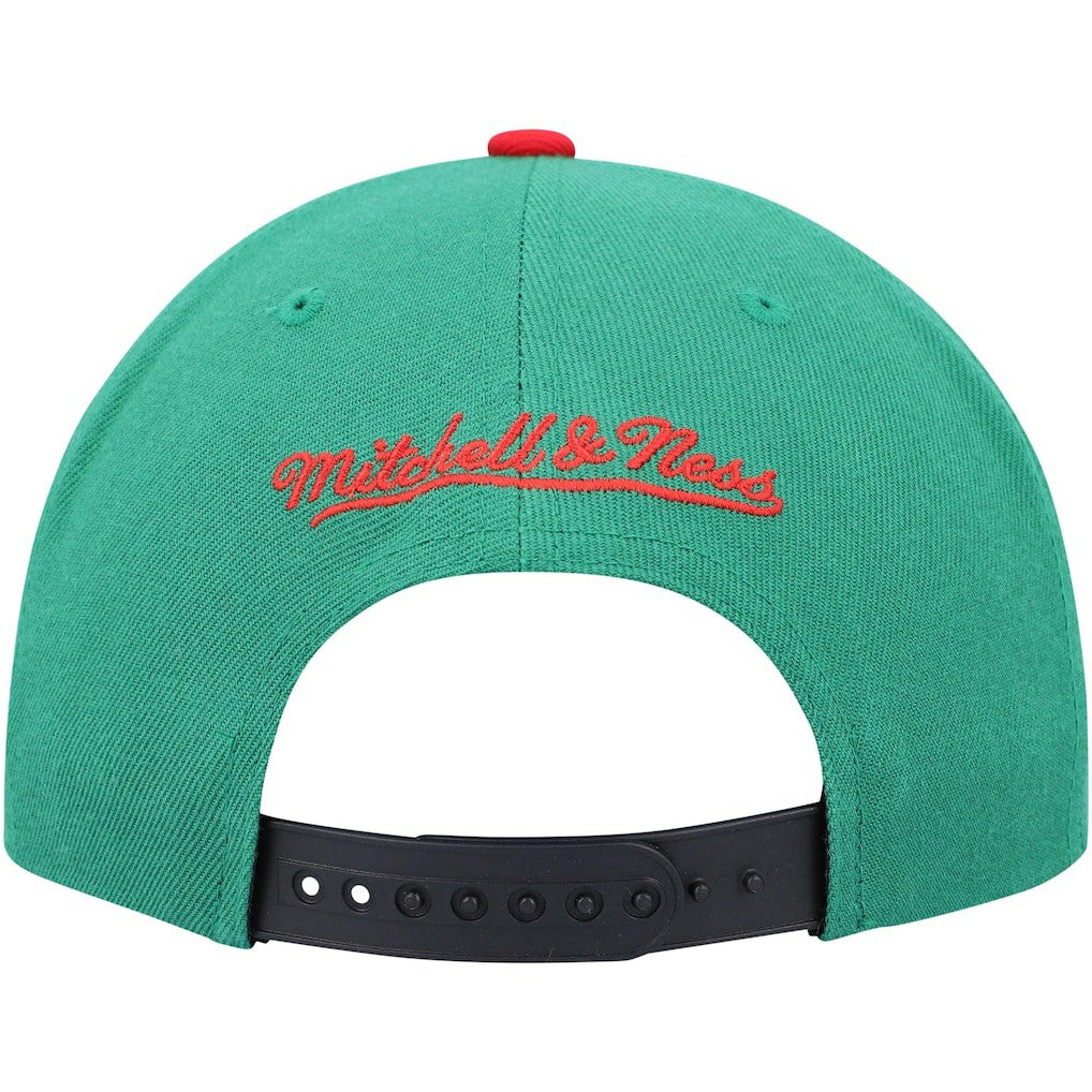 Chicago Bulls Day One Snapback Hat - Black/Green | Mitchell & Ness online