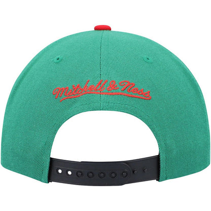 Chicago Bulls Day One Snapback Hat - Black/Green | Mitchell & Ness online