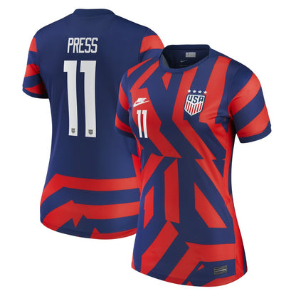Christen Press USWNT 2021/22 Away Vapor Match Jersey - Blue | Nike cheap