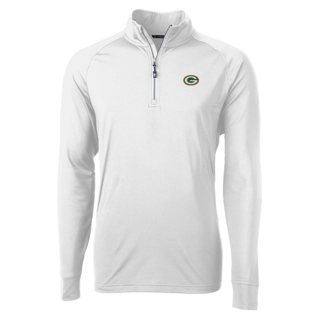 Green Bay Packers Cutter & Buck Adapt Eco Knit Quarter-Zip Pullover Jacket - White outlet
