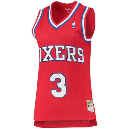 Allen Iverson Philadelphia 76ers Women's 2002/03 Hardwood Classics Swingman Jersey - Red | Mitchell & Ness outlet
