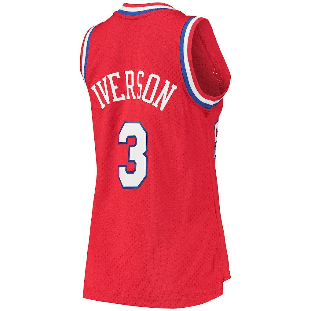 Allen Iverson Philadelphia 76ers Women's 2002/03 Hardwood Classics Swingman Jersey - Red | Mitchell & Ness outlet