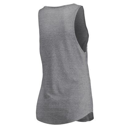 Utah Jazz Women's Quality Time Open Scoop Neck Tri-Blend Tank Top - Heathered Gray | Fanatics shop