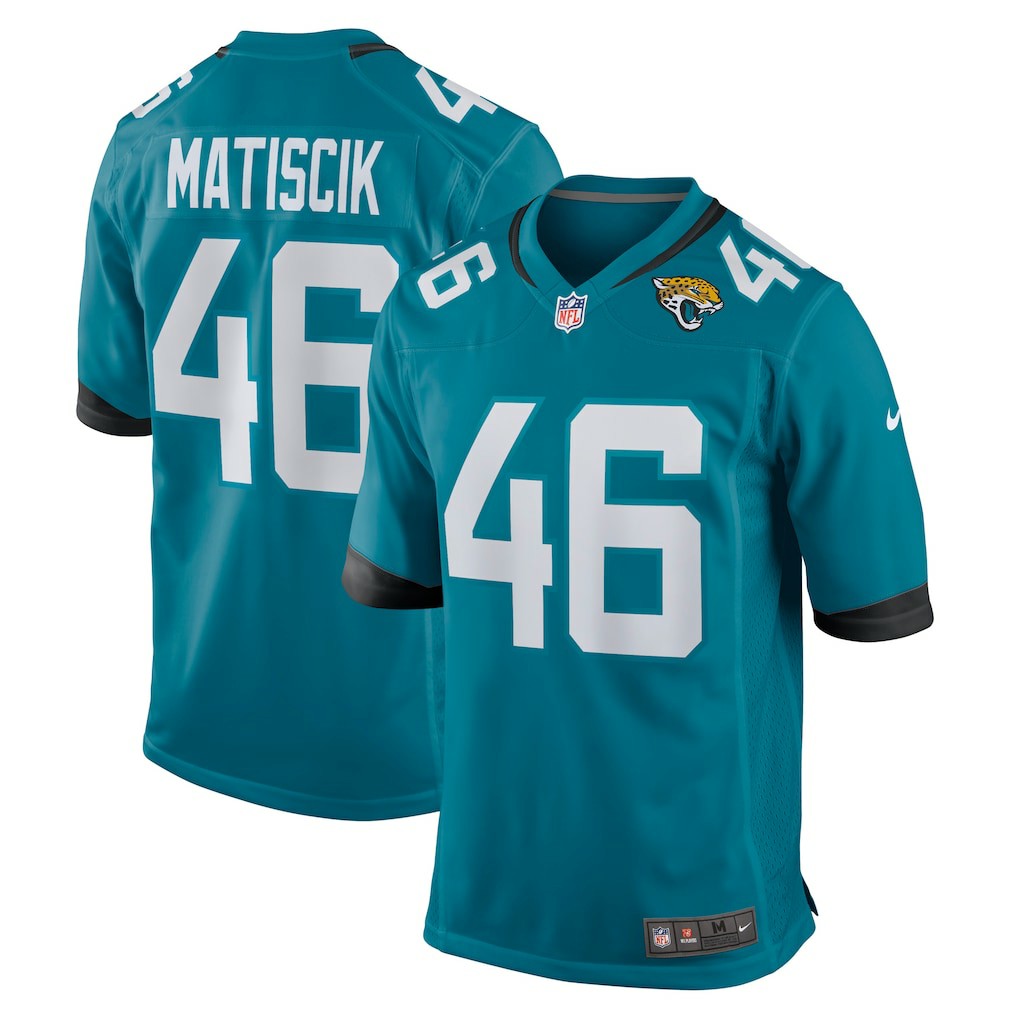 Ross Matiscik Jacksonville Jaguars Game Jersey - Teal | Nike for sale