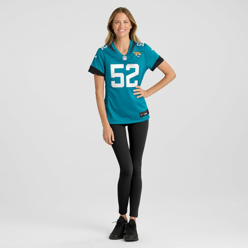 DaVon Hamilton Jacksonville Jaguars Women's Game Jersey - Teal | Nike on sale
