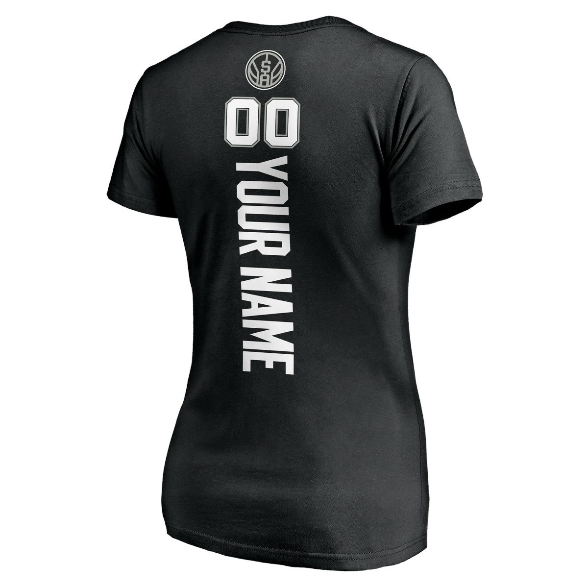 San Antonio Spurs Women's Personalized Playmaker Team V-Neck T-Shirt - Black shop