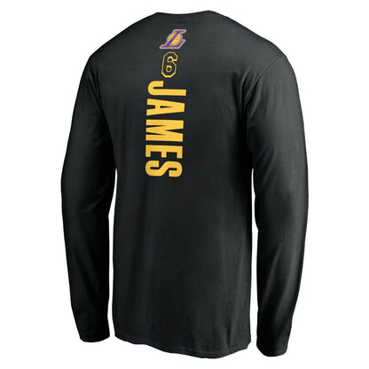 LeBron James Los Angeles Lakers #6 Playmaker Name & Number Long Sleeve T-Shirt - Black outlet