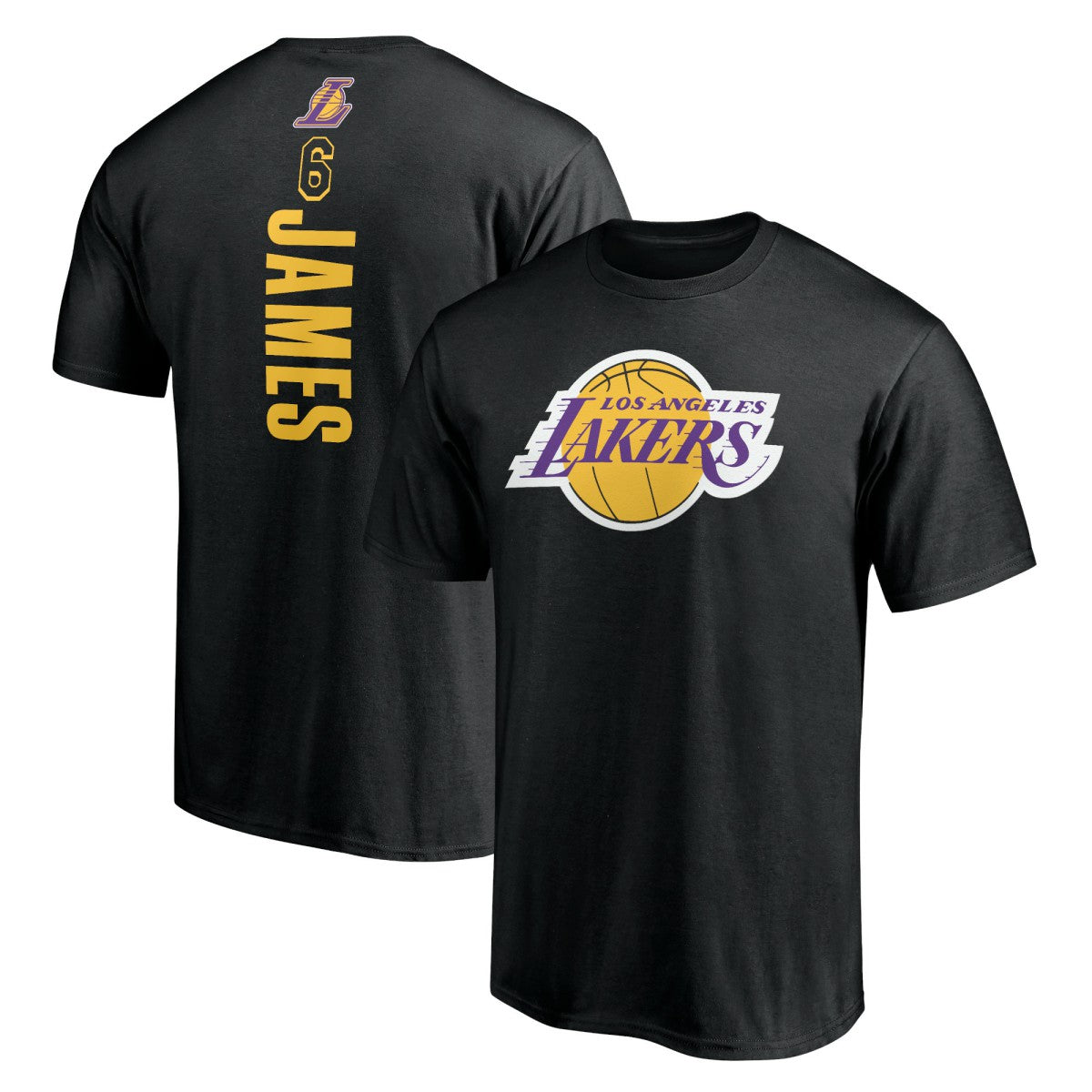 LeBron James Los Angeles Lakers #6 Playmaker Name & Number T-Shirt - Black online