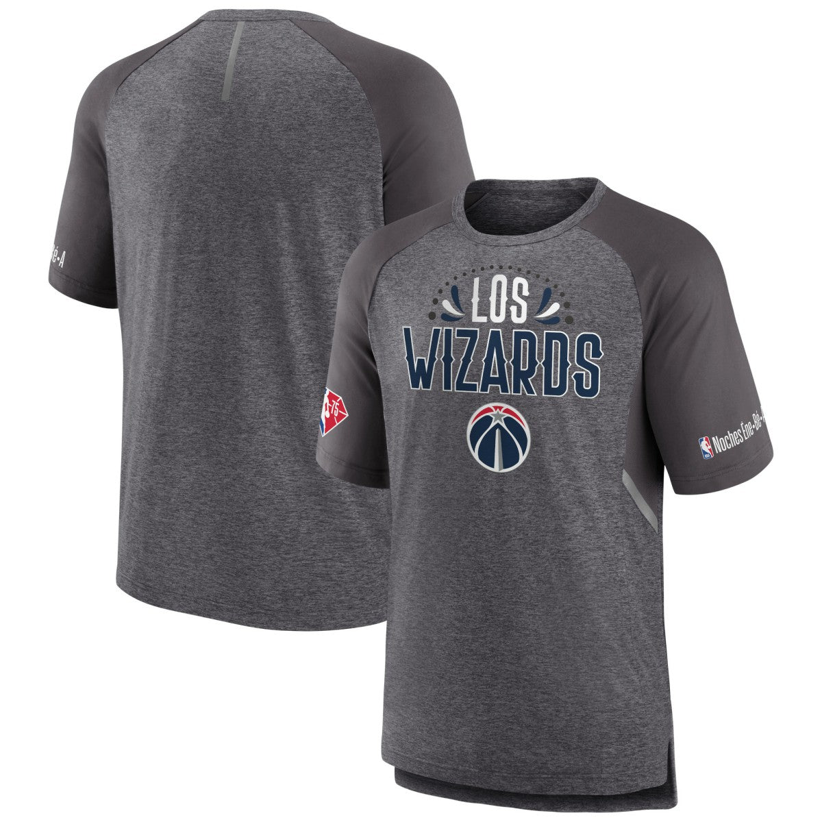 Washington Wizards 2022 Noches Ene-Be-A Core Shooting Raglan T-Shirt - Heathered Gray | Fanatics online