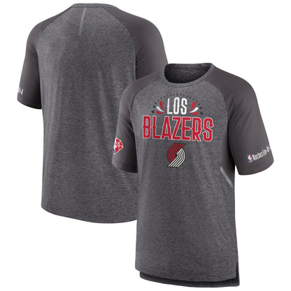 Portland Trail Blazers 2022 Noches Ene-Be-A Core Shooting Raglan T-Shirt - Heathered Gray | Fanatics cheap