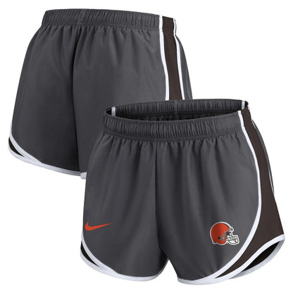 Cleveland Browns Women's Team Logo Performance Tempo Shorts - Charcoal | Nike sale