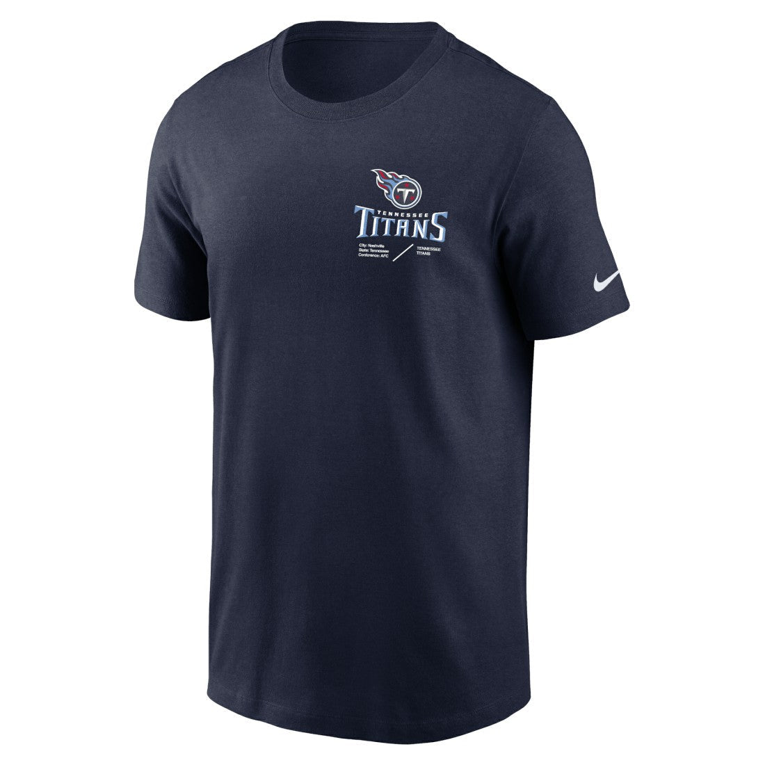 Tennessee Titans Sideline Infograph Lockup Performance T-Shirt - Navy | Nike cheap