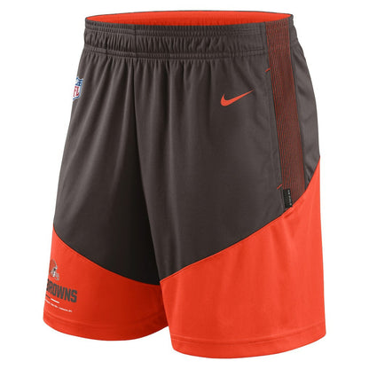 Cleveland Browns Sideline Primary Lockup Performance Shorts - Brown/Orange | Nike cheap