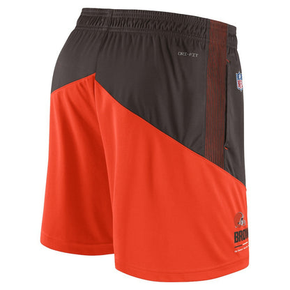 Cleveland Browns Sideline Primary Lockup Performance Shorts - Brown/Orange | Nike cheap