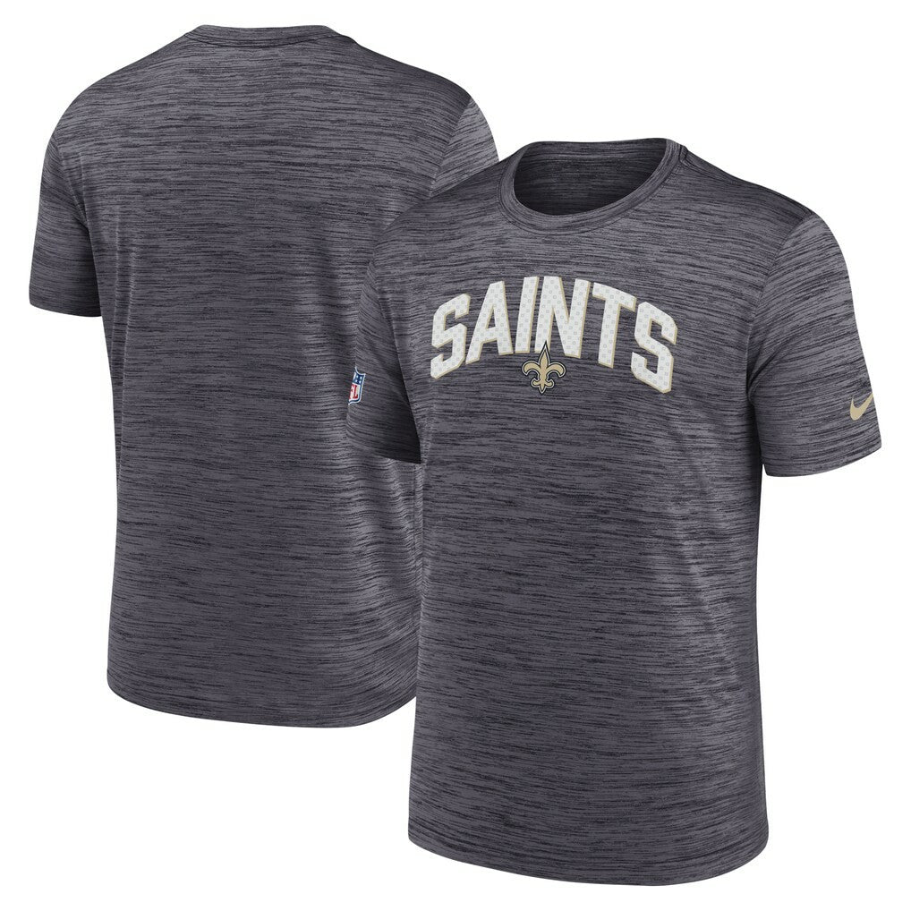 New Orleans Saints Sideline Velocity Athletic Stack Performance T-Shirt - Black | Nike for sale