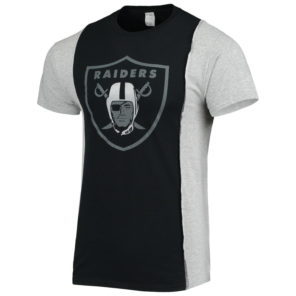Las Vegas Raiders Refried Apparel Sustainable Split T-Shirt - Black/Heathered Gray online