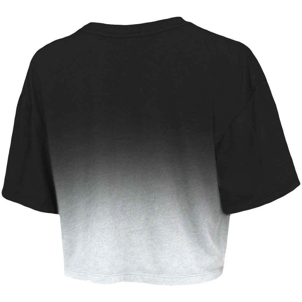 Brooklyn Nets Majestic Threads Women's Dirty Dribble Tri-Blend Cropped T-Shirt - Black/White discount