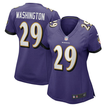 Ar'Darius Washington Baltimore Ravens Women's Player Game Jersey - Purple | Nike discount