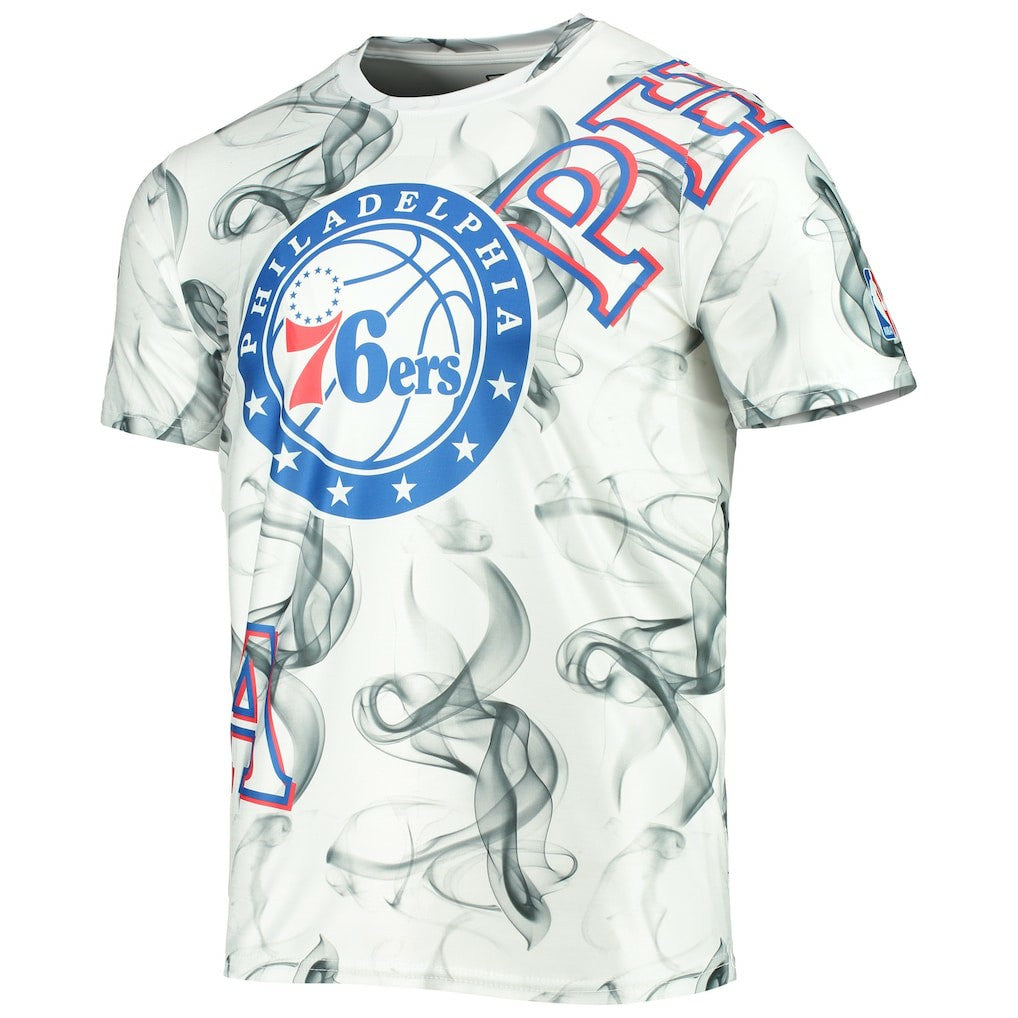 Philadelphia 76ers FISLL Asymmetric Bold Smoke T-Shirt - White/Black outlet