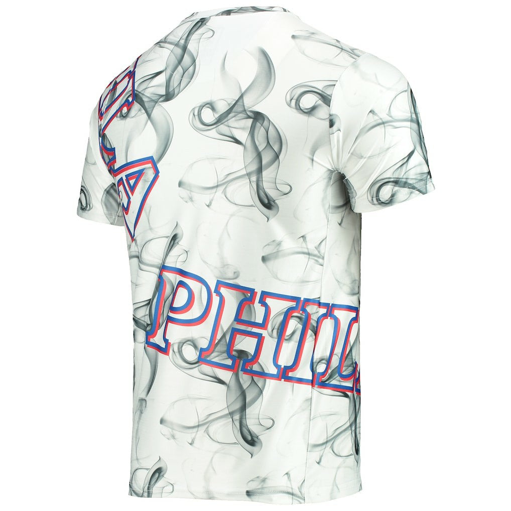 Philadelphia 76ers FISLL Asymmetric Bold Smoke T-Shirt - White/Black outlet
