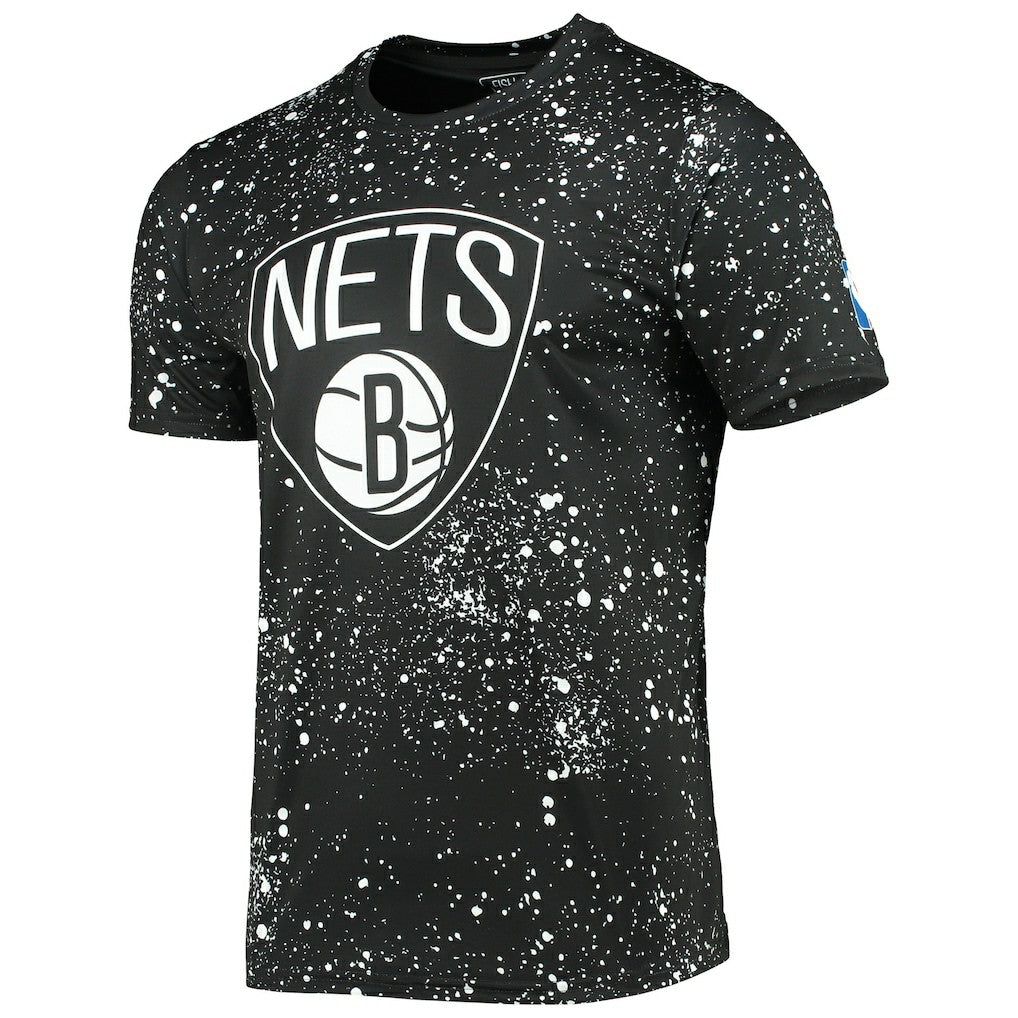 Brooklyn Nets FISLL Splatter Print T-Shirt - Black sale