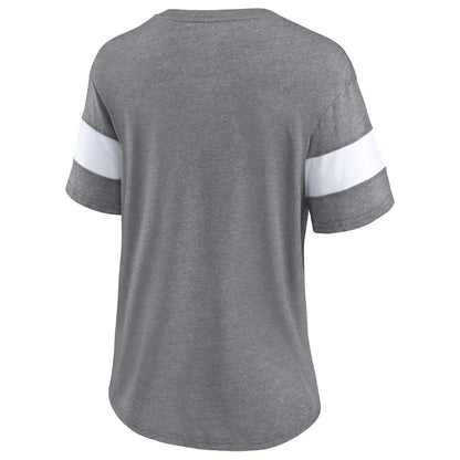 Cleveland Browns Women's Distressed Team Tri-Blend V-Neck T-Shirt - Heathered Gray/White outlet