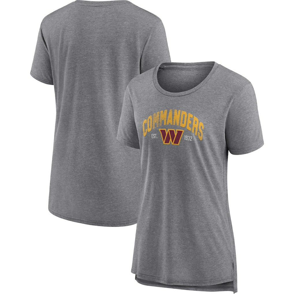 Washington Commanders Women's Drop Back Modern T-Shirt - Heathered Gray discount
