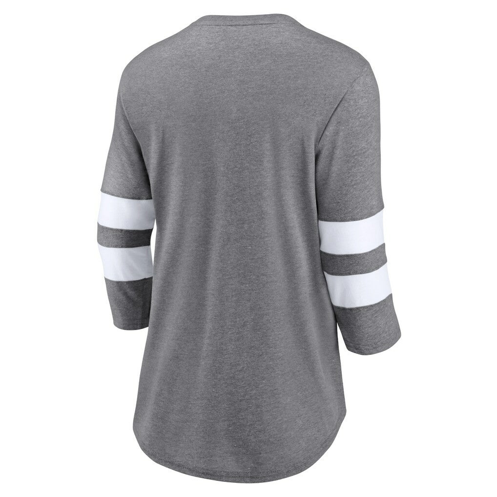 Cleveland Browns Women's Primary Logo 3/4 Sleeve Scoop Neck T-Shirt - Heathered Gray sale