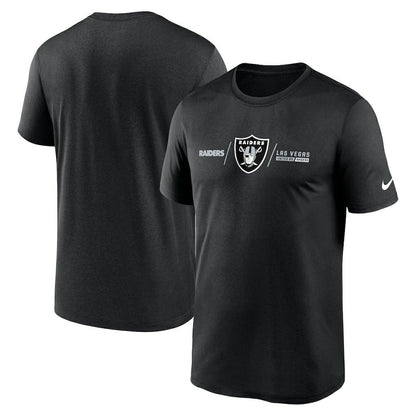 Las Vegas Raiders Horizontal Lockup Legend Performance T-Shirt - Black | Nike discount