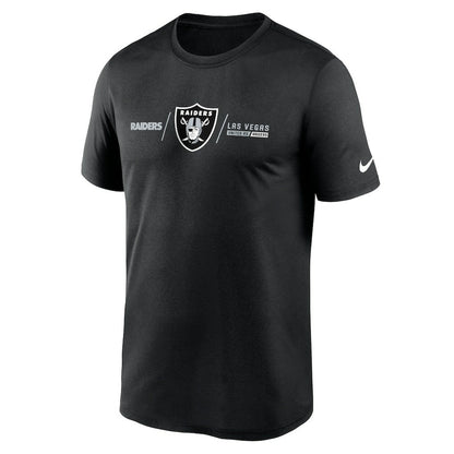 Las Vegas Raiders Horizontal Lockup Legend Performance T-Shirt - Black | Nike discount