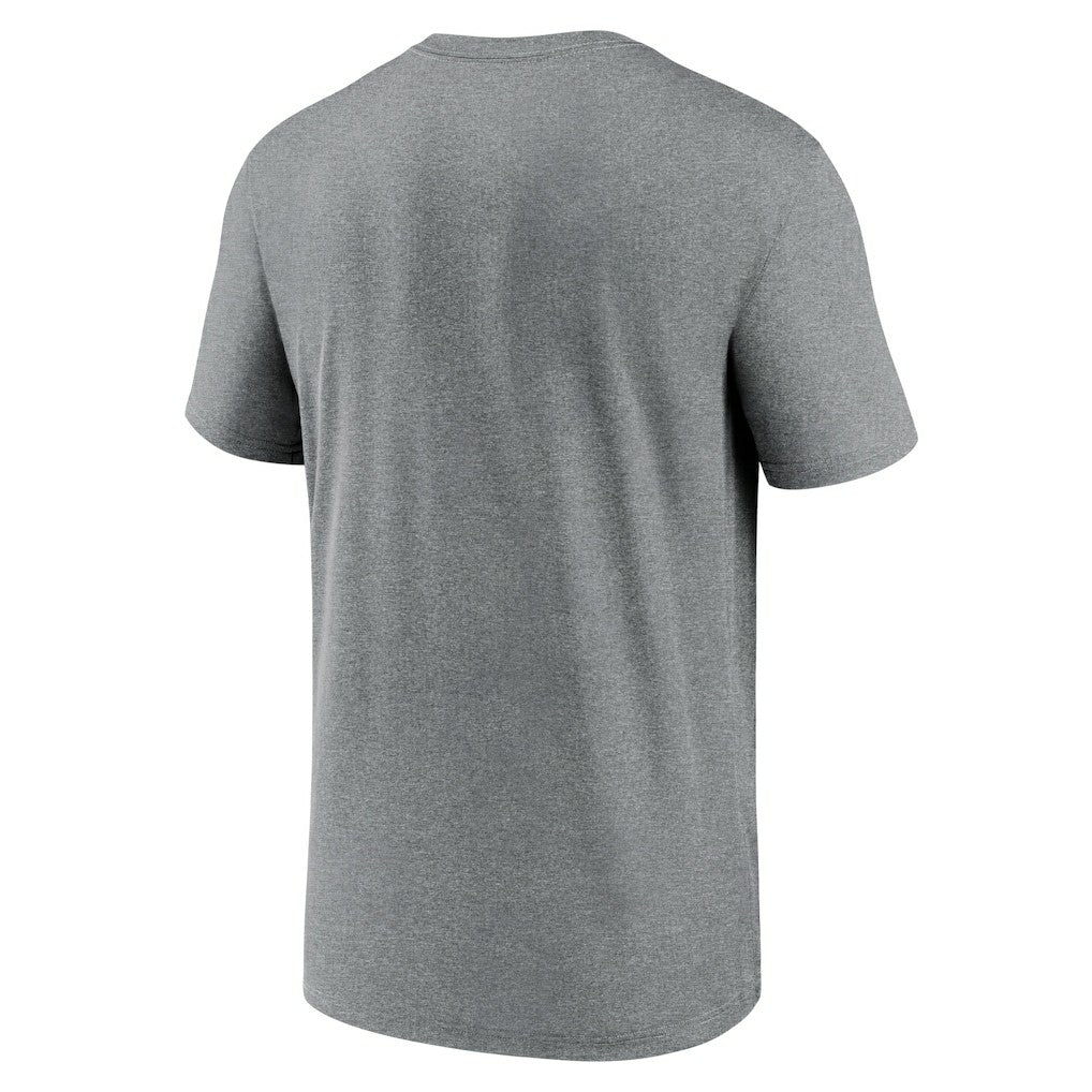 Las Vegas Raiders Horizontal Lockup Legend Performance T-Shirt - Heather Charcoal | Nike cheap