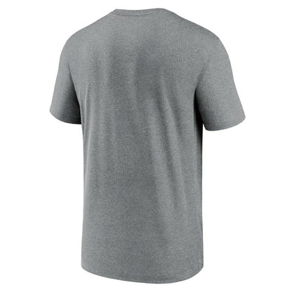 Las Vegas Raiders Horizontal Lockup Legend Performance T-Shirt - Heather Charcoal | Nike cheap