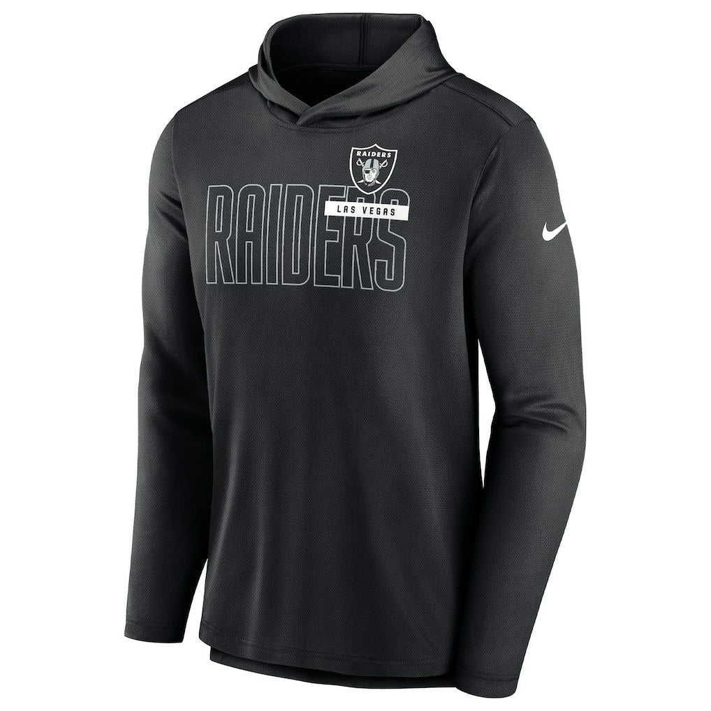 Las Vegas Raiders Lightweight Performance Hooded Long Sleeve T-Shirt - Black | Nike online