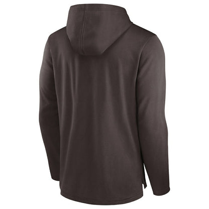 Cleveland Browns Lightweight Performance Hooded Long Sleeve T-Shirt - Brown | Nike for sale