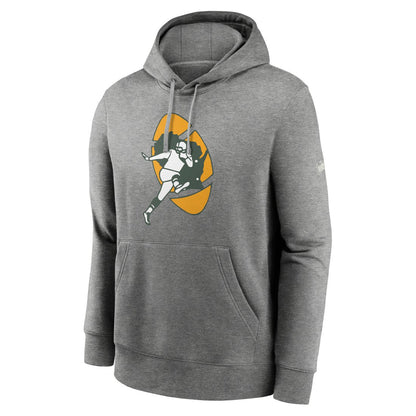 Green Bay Packers Rewind Club Fleece Pullover Hoodie - Heathered Gray | Nike sale