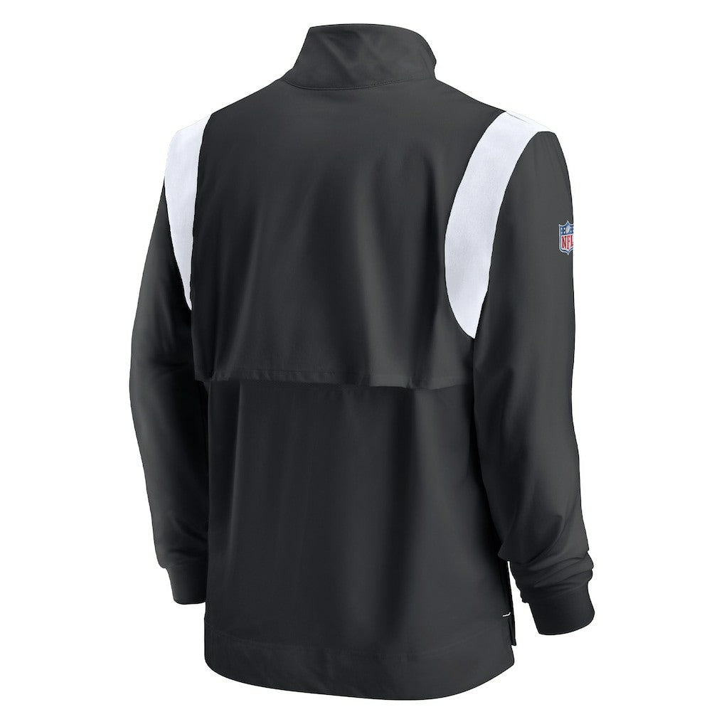 Las Vegas Raiders Sideline Coach Chevron Lockup Quarter-Zip Long Sleeve Top - Black | Nike outlet