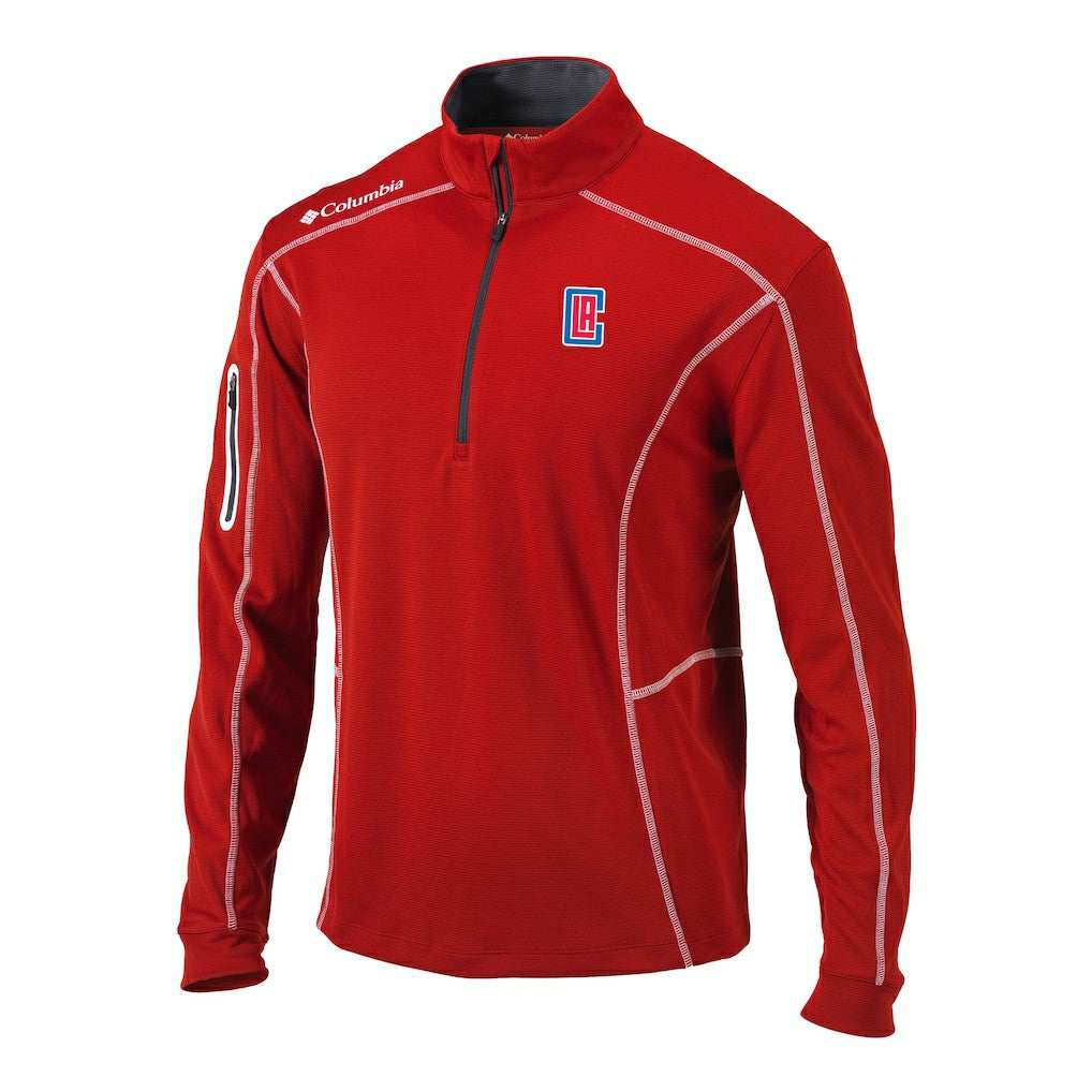 LA Clippers Shotgun Quarter-Zip Pullover Jacket - Red | Columbia shop