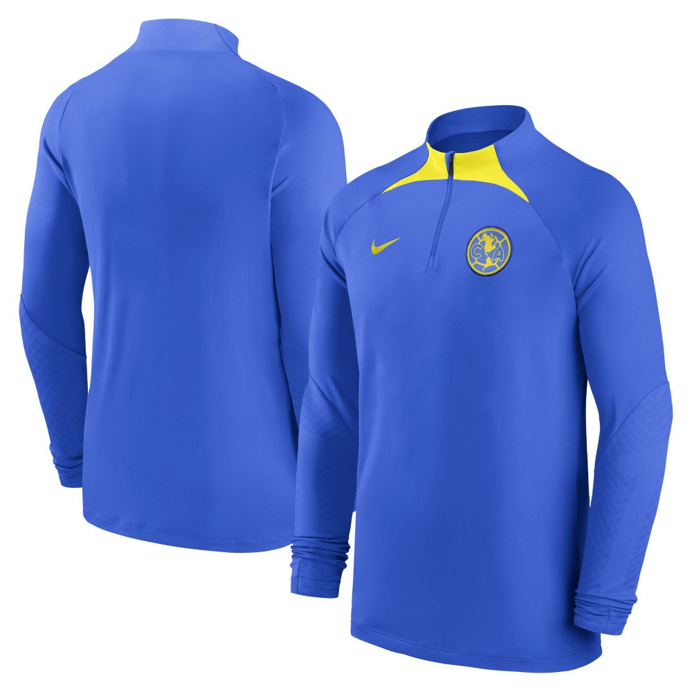 Club America 2022/23 Strike Drill Performance Raglan Quarter-Zip Long Sleeve Top - Blue | Nike shop
