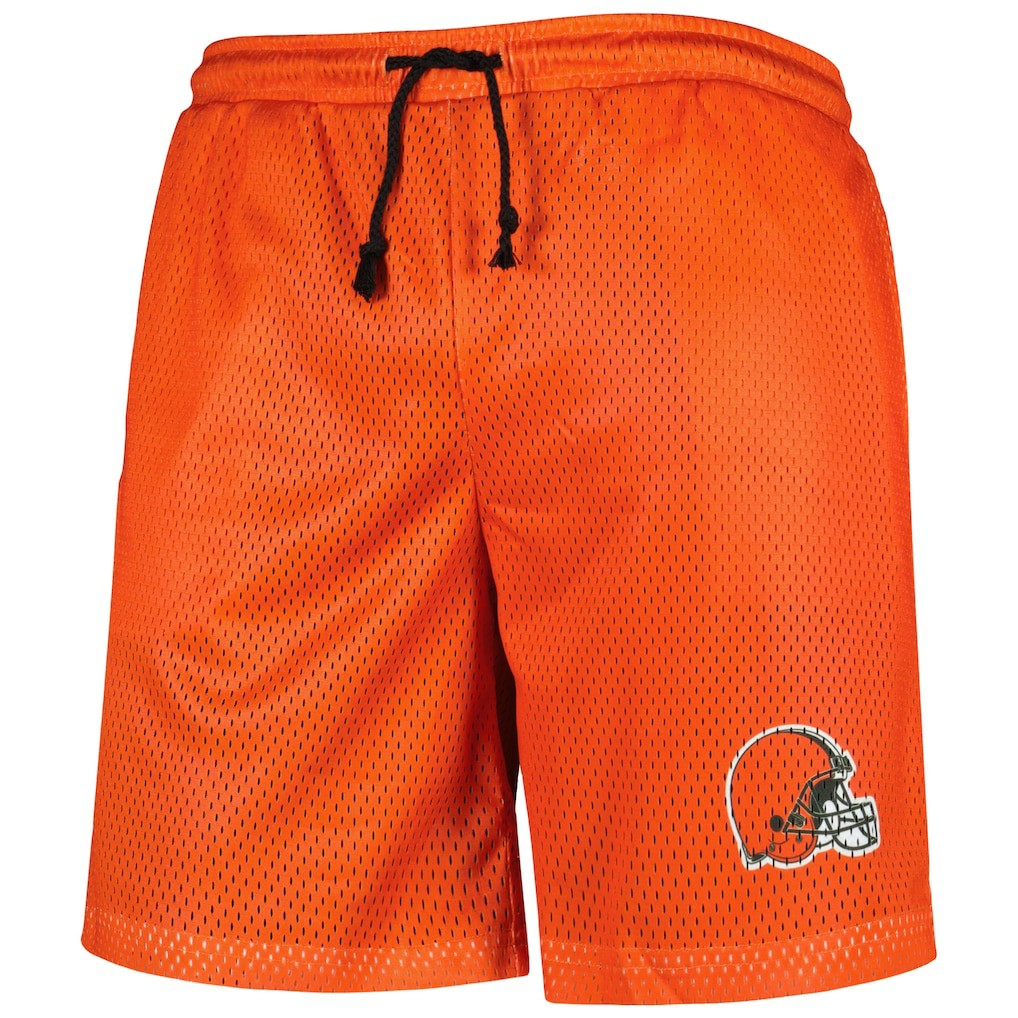 Cleveland Browns FOCO Colorblock Mesh V-Neck & Shorts Set - Orange sale