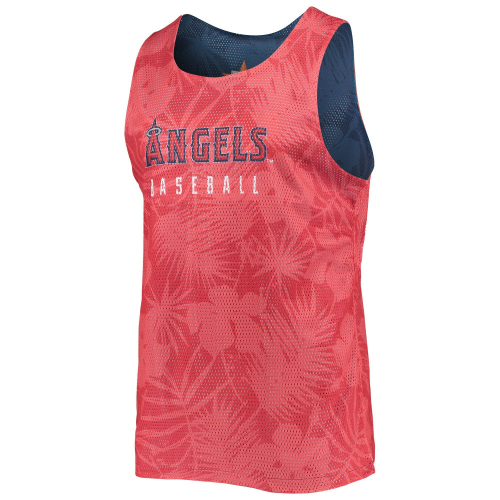 Los Angeles Angels FOCO Floral Reversible Mesh Tank Top - Red/Navy