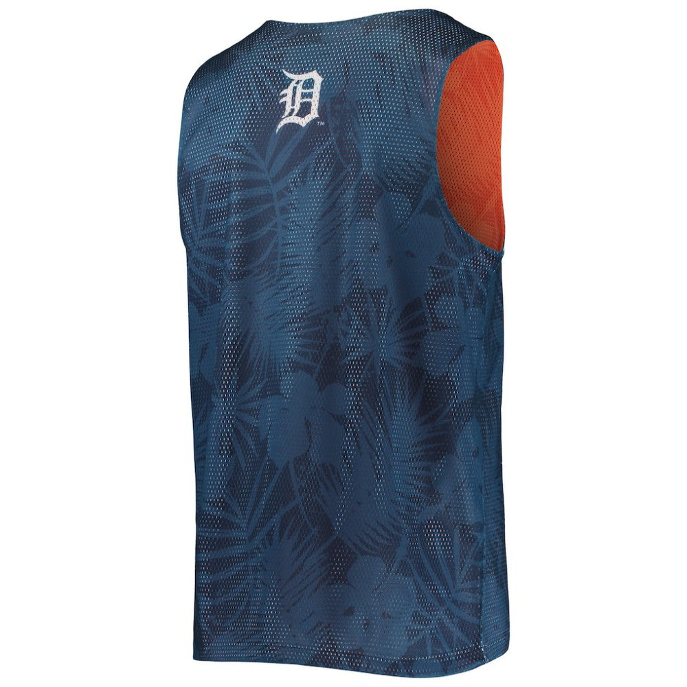 Detroit Tigers FOCO Floral Reversible Mesh Tank Top - Navy