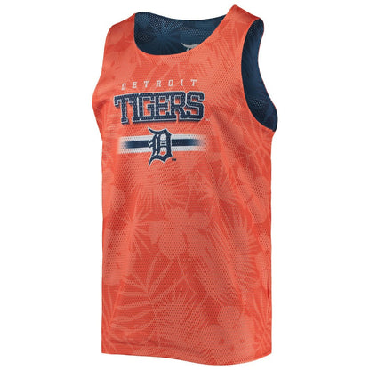Detroit Tigers FOCO Floral Reversible Mesh Tank Top - Navy