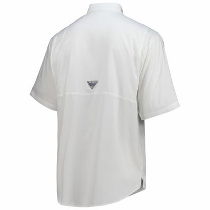 Dallas Cowboys Tamiami Omni-Shade Button-Down Short Sleeve Shirt - White for sale