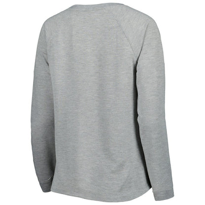 Cleveland Browns Juniors All Striped Up Raglan Long Sleeve T-Shirt - Heathered Gray outlet