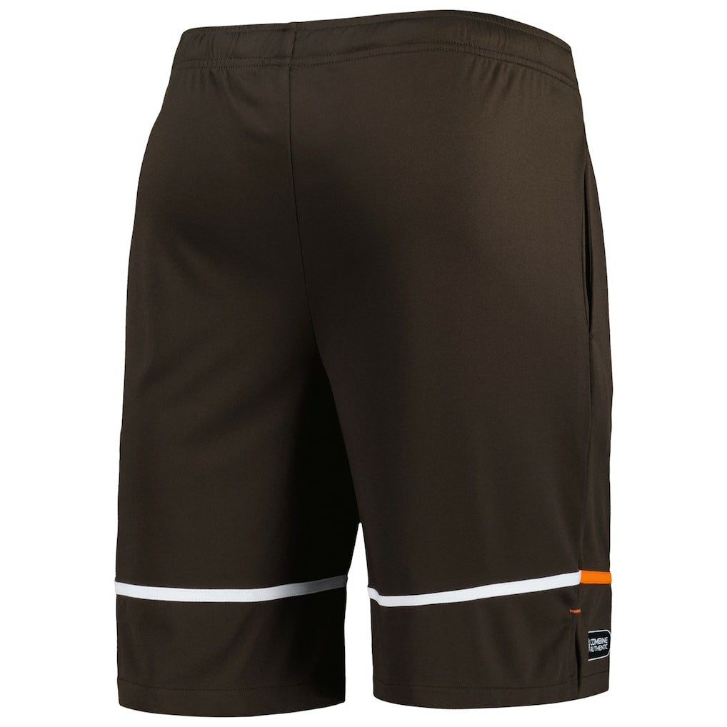 Cleveland Browns New Era Combine Authentic Rusher Training Shorts - Brown cheap