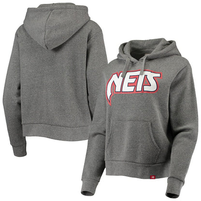 Brooklyn Nets Sportiqe Women's Moments Mixtape Ava Tri-Blend Pullover Hoodie - Heathered Gray cheap