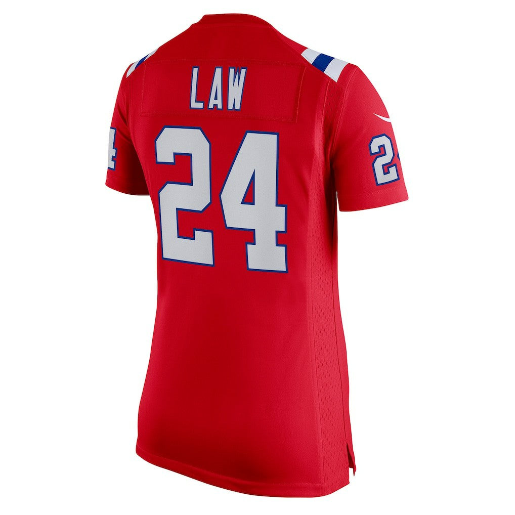 Ty Law New England Patriots Women's Retired Game Jersey - Red | Nike for sale