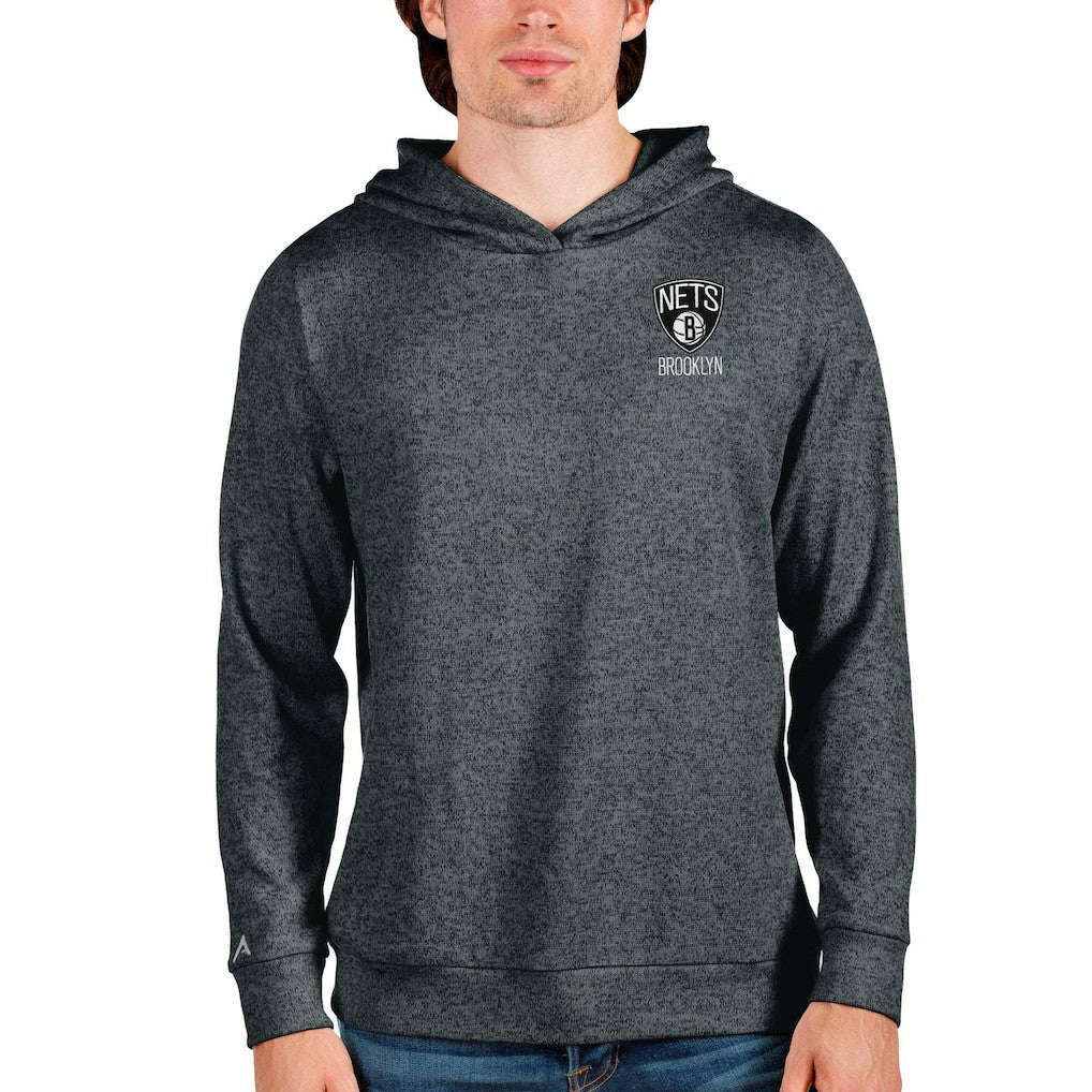 Brooklyn Nets Antigua Absolute Pullover Hoodie - Heathered Charcoal online