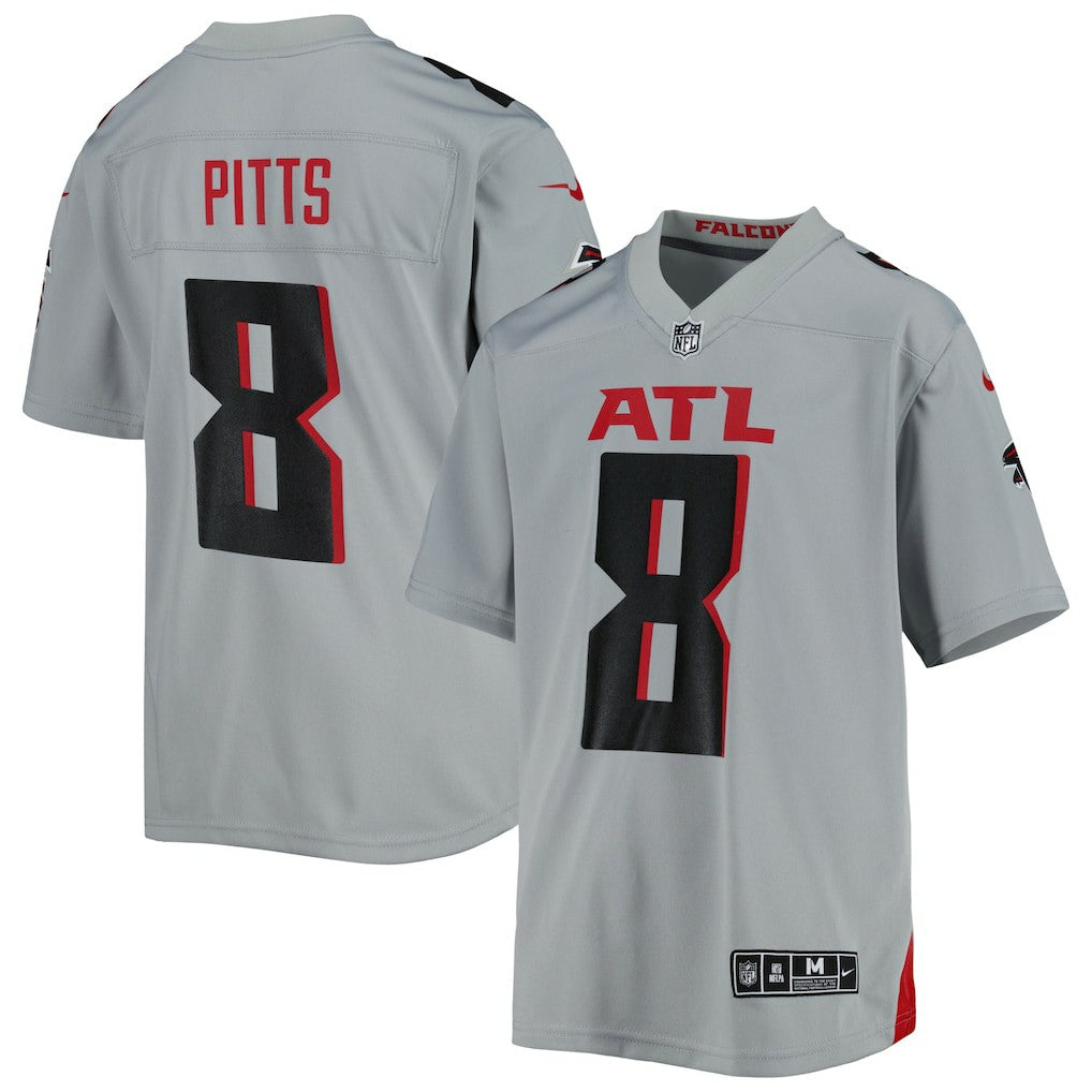 Kyle Pitts Atlanta Falcons Youth Inverted Game Jersey - Gray | Nike online