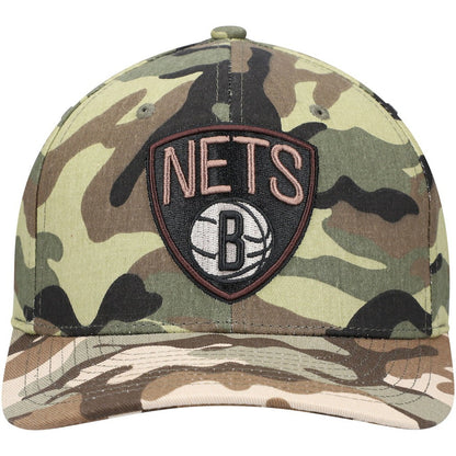 Brooklyn Nets Woodland Desert Snapback Hat - Camo | Mitchell & Ness discount